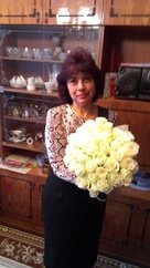 Delivery of products Round bouquet of 35 white roses "White swan" (420)