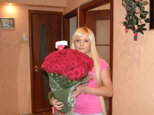 Delivery of products Round bouquet of 51 red roses «Red delight » (276)