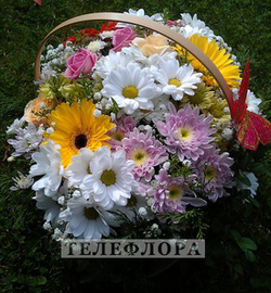 Basket of flowers "Summer breeze"